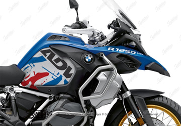 SCD BMW R1250GS Adventure Style HP Safari Red & Blue Stickers